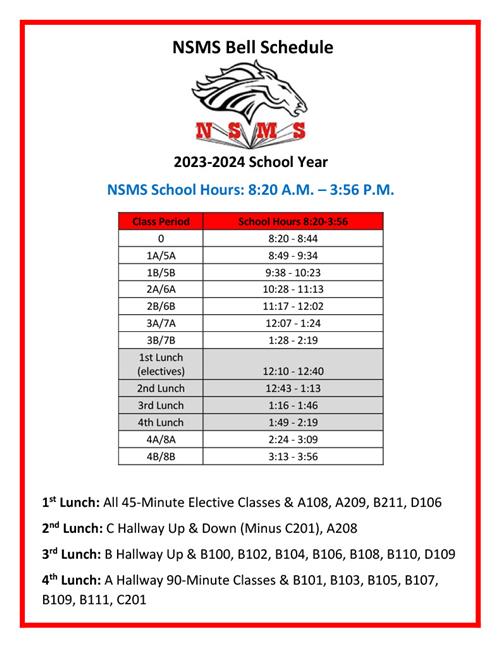 Bell schedule
